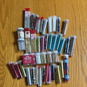 Assorted Holiday Glitter Mix - Multi Color Craft Glitter Tubes Most New